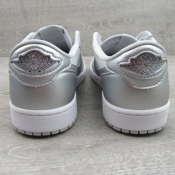 Air Jordan 1 Low OG Silver Sneakers Men's Size 10 NEW - Picture 8 of 14
